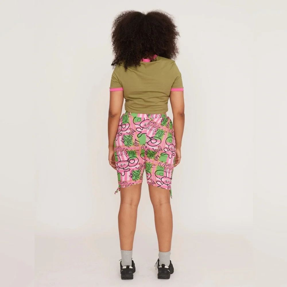 Lazy Oaf Not Working Out Rouched Cycling Shorts UK size 10, new without tags. - Picture 4 of 5